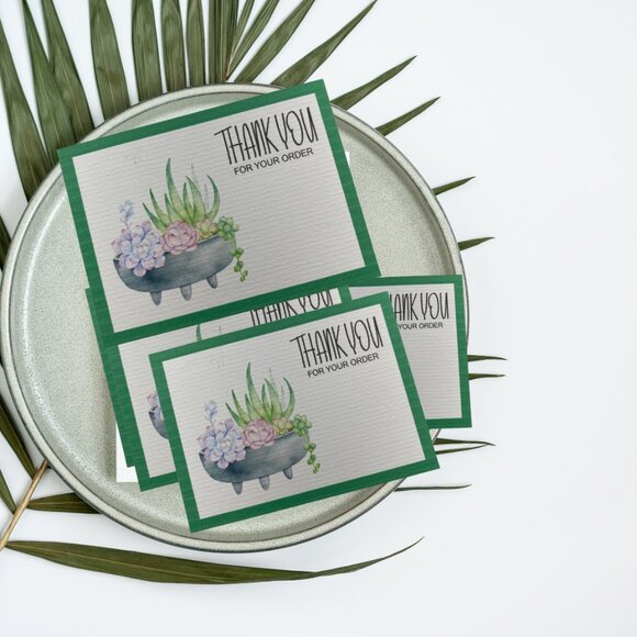 Succulent Design Cactus Thank You Cards - Picture 2 of 6